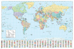 Poster Harper Collins World Map 21 French 91 5x61cm Abystyle GBYDCO556 | Yourdecoration.be