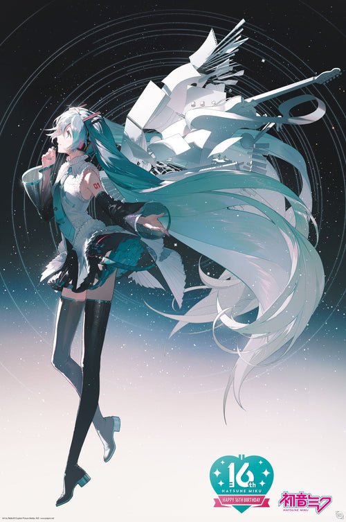 Poster Hatsune Miku Happy 16Th Birthday Miku 61x91 5cm Abystyle GBYDCO491 | Yourdecoration.be