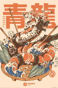 Poster Ilustrata Dragon Sushi 61x91 5cm Pyramid PP35305 | Yourdecoration.be