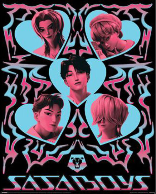 Poster K Pop Demon Hunters Saja Boys Hearts  40x50cm MPP2510744 | Yourdecoration.be