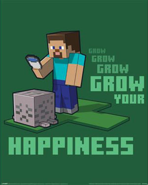 Poster Minecraft Grow Your Happinenss 40x50cm MPP2402265 | Yourdecoration.be