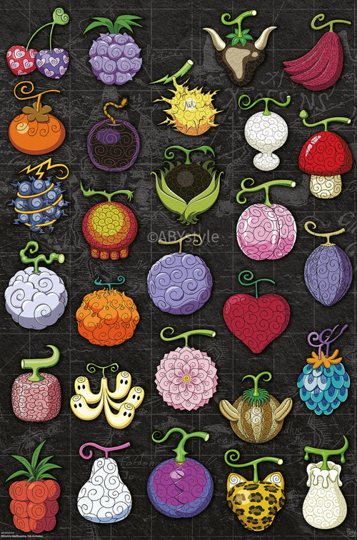 Poster One Piece Devil Fruits 61x91 5cm GBYDCOA050 | Yourdecoration.be