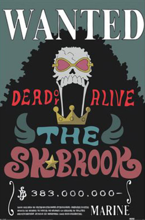 Poster One Piece Wanted Brook 61x91 5cm PP2501061 | Yourdecoration.be