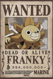 Poster One Piece Wanted Franky Wano 38x52cm Abystyle GBYDCO645 | Yourdecoration.be