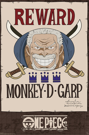 Poster One Piece Wanted Garp Cross Guild 61x91 5cm GBYDCOA008 | Yourdecoration.be