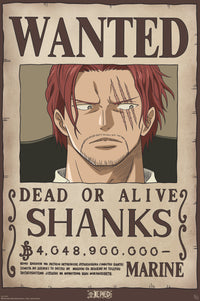 Poster One Piece Wanted Shanks 61x91 5cm Abystyle GBYDCO482 | Yourdecoration.be