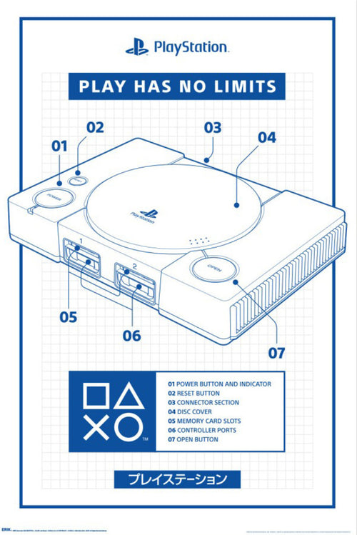 Poster Playstation 2 61x91 5cm GPE6092 | Yourdecoration.be