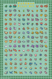 Poster Pokemon Pixel Art 61x91 5cm GBYDCOA042 | Yourdecoration.be