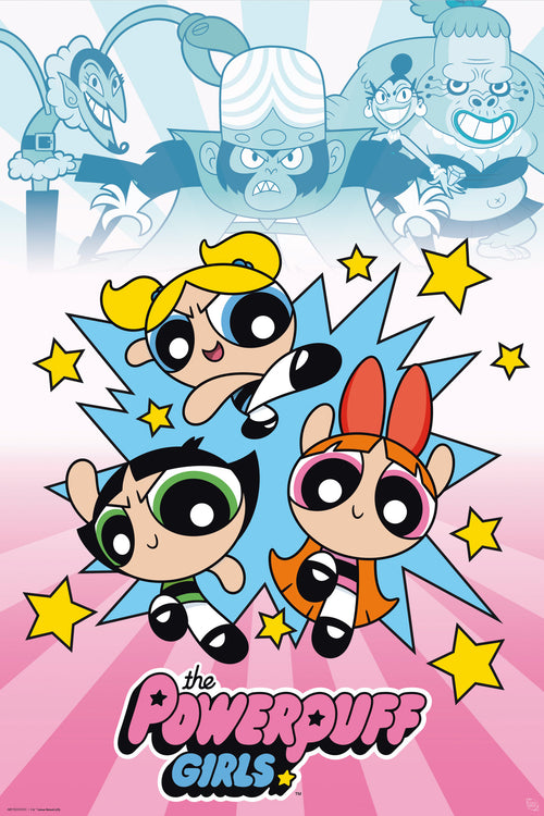 Poster Powerpuff Girls Vs Villains 61x91 5cm GBYDCO564 | Yourdecoration.be