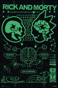 Poster Rick And Morty Nobody Exist On Purpose 61x91 5cm Grupo Erik GPE5821 | Yourdecoration.be