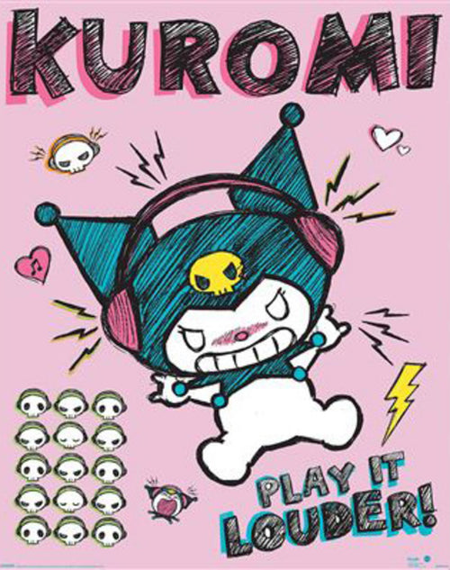 Poster Sanrio Kurom Louder 40x50cm MPP2501443 | Yourdecoration.be