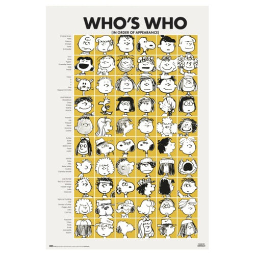 Poster Snoopy Who Is Who 61x91 5cm GPE5971 | Yourdecoration.be