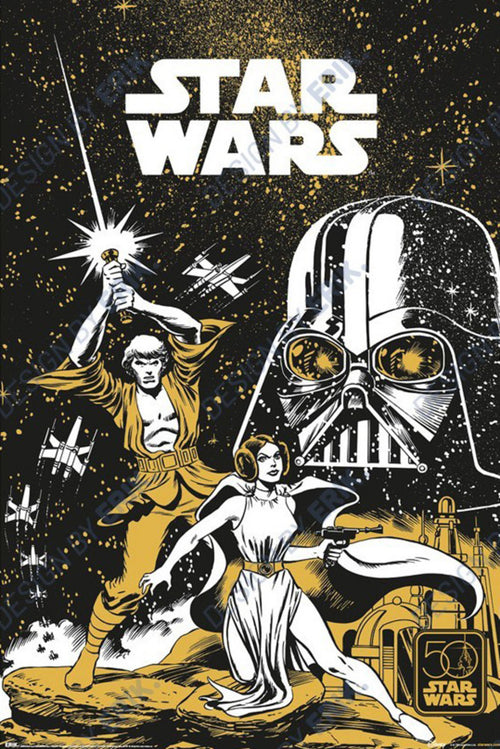 Poster Star Wars 50Th Anniversary 61x91 5cm GPE6088 | Yourdecoration.be