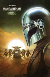 Poster The Mandalorian And Grogu Sunset 61x91 5cm PP2512118 | Yourdecoration.be