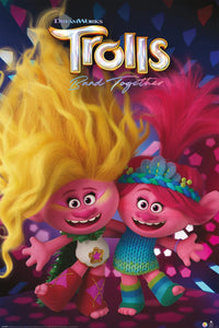 Poster Trolls Band Togehter Viva and Poppy 61x91 5cm Pyramid PP35191 | Yourdecoration.be