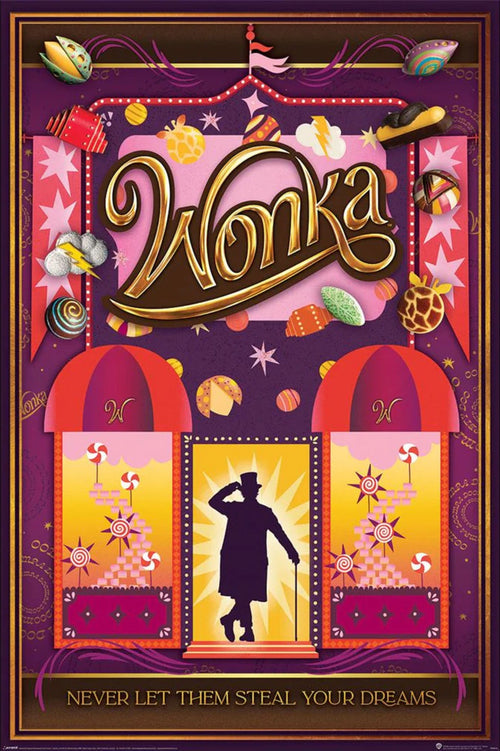 Poster Wonka Never Let Them Steal Your Dreams 61x91 5cm Pyramid PP35137 | Yourdecoration.be