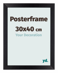 Posterkader 30x40cm Zwart Mat MDF Parma Maat | Yourdecoration.be