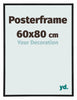 Posterkader 60x80cm Zwart Mat Kunststof Paris Maat | Yourdecoration.be