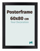 Posterkader 60x80cm Zwart Mat MDF Parma Maat | Yourdecoration.be