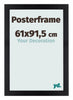 Posterkader 61x91,5cm Zwart Mat MDF Parma Maat | Yourdecoration.be