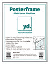 Posterkader Kunststof 60x80cm Zilver Voorzijde Maat | Yourdecoration.be