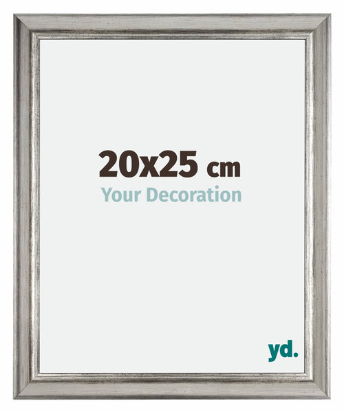Sheffield Houten Fotokader 20x25cm Zilver Zwart Geveegd Voorzijde Maat | Yourdecoration.be