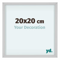 Virginia Aluminium Fotokader 20x20cm Wit Voorzijde Maat | Yourdecoration.be