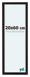 Virginia Aluminium Fotokader 20x60cm Zwart Voorzijde Maat | Yourdecoration.be
