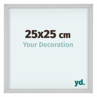 Virginia Aluminium Fotokader 25x25cm Wit Voorzijde Maat | Yourdecoration.be
