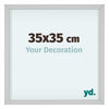 Virginia Aluminium Fotokader 35x35cm Wit Voorzijde Maat | Yourdecoration.be