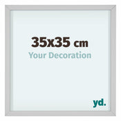 Virginia Aluminium Fotokader 35x35cm Wit Voorzijde Maat | Yourdecoration.be