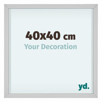 Virginia Aluminium Fotokader 40x40cm Wit Voorzijde Maat | Yourdecoration.be