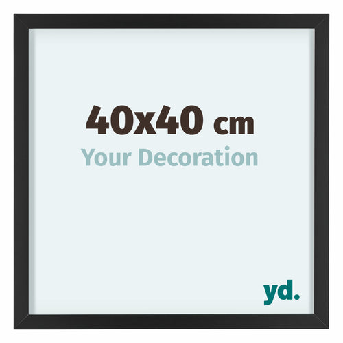 Virginia Aluminium Fotokader 40x40cm Zwart Voorzijde Maat | Yourdecoration.be