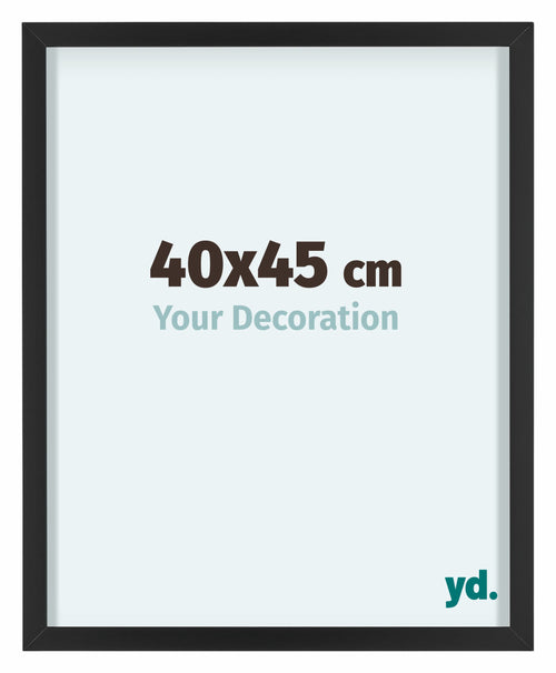 Virginia Aluminium Fotokader 40x45cm Zwart Voorzijde Maat | Yourdecoration.be