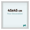 Virginia Aluminium Fotokader 45x45cm Wit Voorzijde Maat | Yourdecoration.be