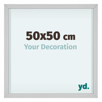 Virginia Aluminium Fotokader 50x50cm Wit Voorzijde Maat | Yourdecoration.be