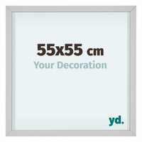 Virginia Aluminium Fotokader 55x55cm Wit Voorzijde Maat | Yourdecoration.be