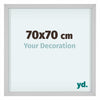 Virginia Aluminium Fotokader 70x70cm Wit Voorzijde Maat | Yourdecoration.be