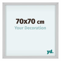Virginia Aluminium Fotokader 70x70cm Wit Voorzijde Maat | Yourdecoration.be