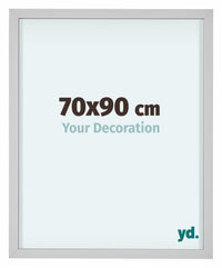 Virginia Aluminium Fotokader 70x90cm Wit Voorzijde Maat | Yourdecoration.be