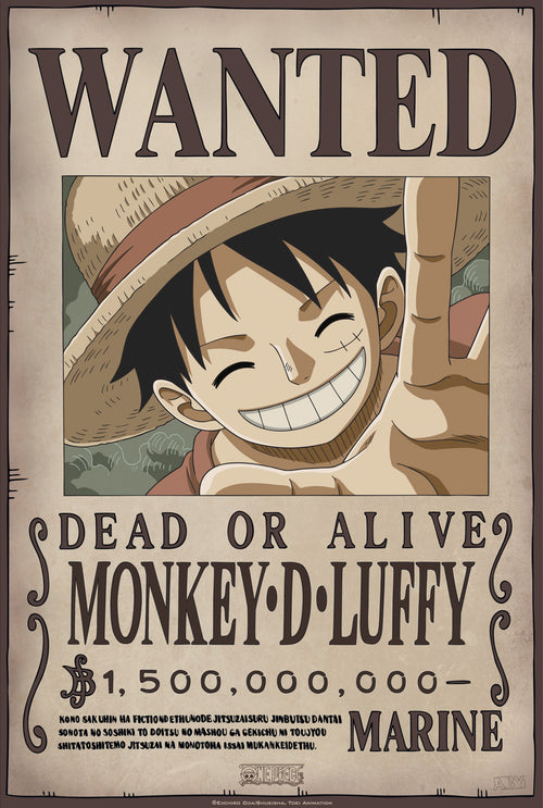 One Piece Wanted Luffy New 2 Poster 35X52cm | Yourdecoration.be