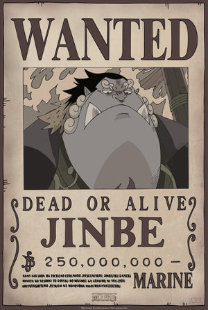 One Piece Wanted Jinbe Poster 35X52cm | Yourdecoration.be