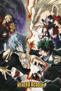 My Hero Academia Heroes Vs Villains Poster 61X91 5cm | Yourdecoration.be