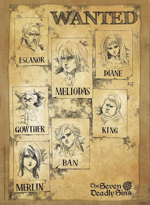 The Seven Deadly Sins Wanted Poster 38X52cm | Yourdecoration.be