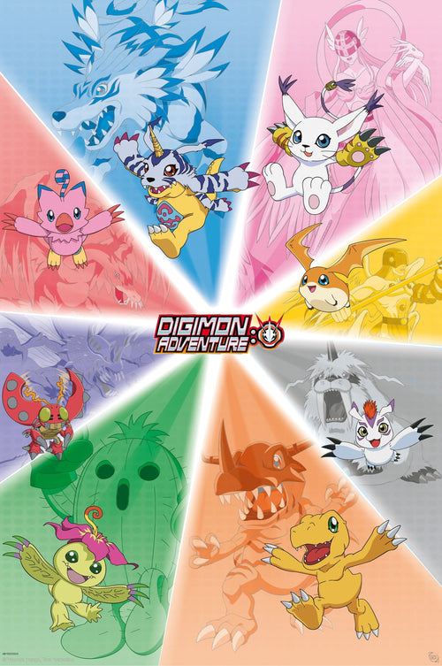 abystyle gbydco153 digimon group poster 61x91,5cm | Yourdecoration.be