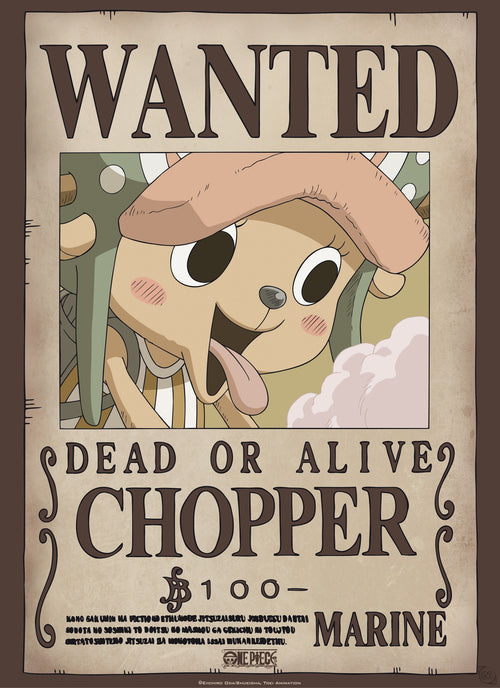 Abystyle Gbydco233 One Piece Wanted Chopper Poster 38x52cm | Yourdecoration.be