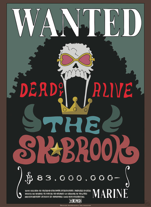 Abystyle Gbydco236 One Piece Wanted Brook Poster 38x52cm | Yourdecoration.be