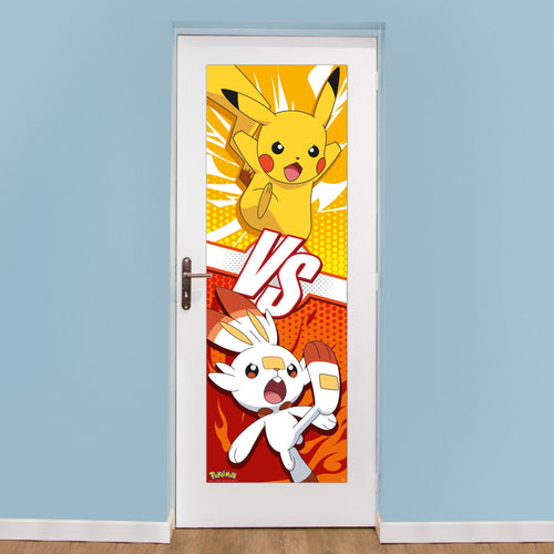 abystyle gbydco293 pokemon pikachu and scorbunny poster 53x158cm sfeer | Yourdecoration.be