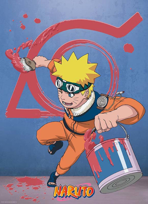 ABYstyle Naruto Naruto & Konoha Emblem Poster 38x52cm | Yourdecoration.be