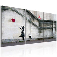 Artgeist Er is altijd hoop Banksy Canvas Schilderij 3 luik | Yourdecoration.be